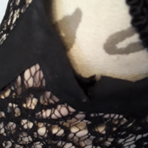 High Low Black and Nude Dress. - Picture 8 of 16